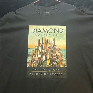 Diamond Supply Co. Black Tee with Cityscape Design